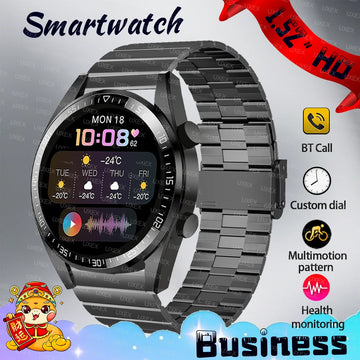 2025 New Offers Today Smartwatch Hombre Bluetooth Call 1.52” HD Health Tracking Diy Faces Gift For Men GTS3 Watch Smart Commerce