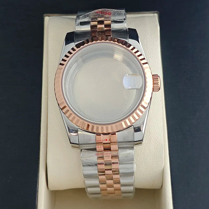 Men's and women's watch case 904l stainless steel case Sapphire glass for N series automatic movement 28.5mm dial watch accessor