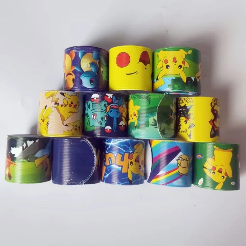 Pokemon Slap Snap Wrap Bracelet Pikachu Wristbands Anime Doll Characters Children Hand Ring Educational Toys Birthday Gift