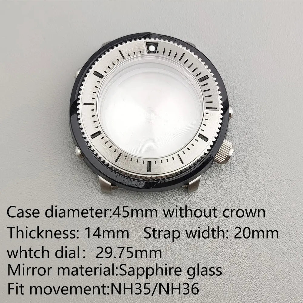 nh35 Dail 45mm Sapphire Glass Watch Accessor Part Movement for Tuna Marinemaster PROSPEX SNE537J1